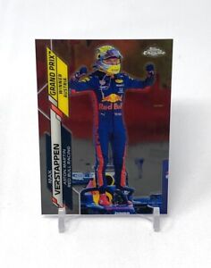 2020 Topps Chrome Formula 1 Max Verstappen Winner Card Red Bull #141