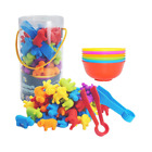 Counting Animal Matching Color Classification Sensory Training Game Sorting Cups