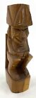 Tiki Bar Statue Idol Hawaiian Souvenir Totem Vintage Wood Hand Carved Idol 9.5”