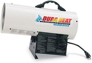 Propane Forced AIR Heater, 40,000 BTU, White