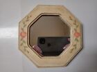 Wall Hanging Mirror Geometric Octagon with wooden frame vintage 6
