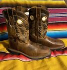 NIB Dan Post Western Boots Boys Amarillo Leather Brown Cowboy Farm Size 6 D