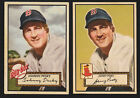 Lot of 2 Banty Red 1952 Topps 29 Johnny Pesky 1 Variant baseball art card RETIRE