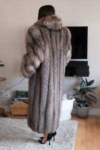 Indigo Long Fox Fur Coat | ABSOLUTE 10/`10 FOX FUR | A Fur Coat Dream