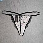 Victoria's Secret Thong Underwear Women's Medium V String Lace T Back Panties