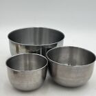Vollrath Co. 3 Piece Stainless Steel Nesting Mixing Bowls Set mcm kitchen