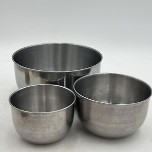 Vollrath Co. 3 Piece Stainless Steel Nesting Mixing Bowls Set mcm kitchen