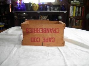 Cape Cod  Cranberries  Wood Crate/Box Massachusetts Vintage