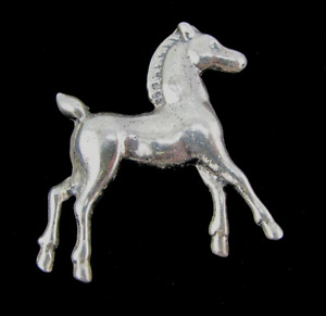 Vintage Sterling Silver Horse Foal Brooch Pin