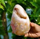 Natural 160MM  Yellow Chalcedony Onyx Stone Large Healing Metaphysical Power Egg