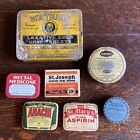 VTG Medical Pharmaceutical Advertising Collectible Lot Of Tins and One Box. SB2