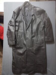 Don Pepe Leather Trench Coat Heavyweight Men's Size XXL