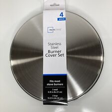 Mainstays 4pc Round Stainless Steel Burner Covers Stovetop