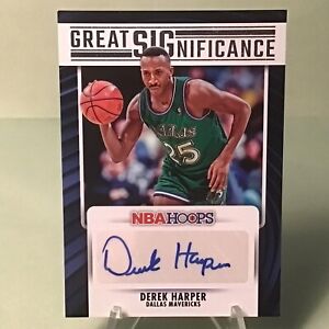New Listing2023-24 NBA HOPPS Derek Harper AUTO Great Significance Dallas Mavericks GS-HPR