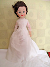 Vintage 1950s Bride Doll 20” Tall with Wedding Dress, No Shoes
