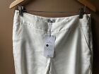 NWT-CAbi ivory linen pants sz 8 long. Fully lined & soft. Fit more like a 10.