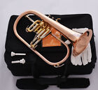 Professional Rose Brass Bb Flugelhorn Monel Valve New Flugel Horn 2Pc Mouthpiece