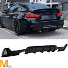 For 2014-2020 BMW F32 F33 F36 435i M Rear Diffuser Dual Exhaust Tip  Gloss Black