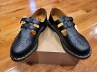 New Dr Martens Womens 8065 Mary Jane Black Smooth Leather Double Buckle US Sz 10