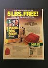 VTG 1983 Purina Dog Chow Dog Food Back-To-School Promo FREE Backpack Ad Coupon