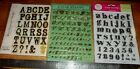 3 CLEAR ACRYLIC STAMPS MSE, PS & SCRAPPY UPPER/LOWERCASE ALPHABET  wks CTMH bk