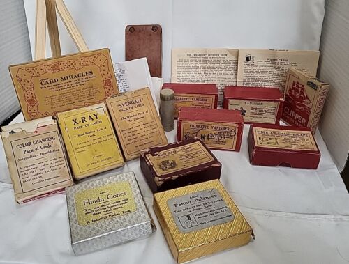 Rare Lot of 1940s & 50s Vintage Magic Tricks  17 Pieces