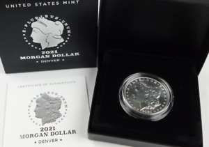 2021-D $1 Morgan Silver Dollar BU Brilliant Uncirculated Coin Box + COA C0071