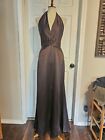 Sexy and Classy Vintage Brown Satin Formal Prom Dress Size 6. 28 in Waist Halter