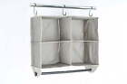 New Listing4-Shelf Hanging Polyester and Cotton Closet Organizer with Hanging Rack
