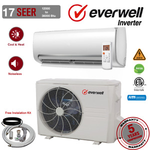 Everwell®  12000 - 24000 BTU Mini Split Air Conditioner  System 17 SEER2