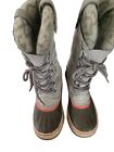 Sorel Womens Joan of Arctic Knit Tan Suede Insulated Winter Waterproof Boots 8