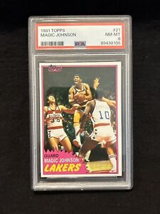 1981 Topps Magic Johnson #21 Rookie Card PSA 8 Los Angeles Lakers