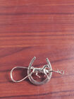 Sterling Silver Horse Riding Whip Horseshoe Lapel Pin Brooch