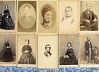 1860s 70s GROUP OF 10 CDV'S MEN AND WOMEN LOT # 2