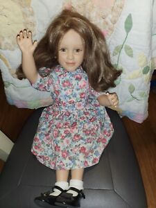 1999 Vintage My Twinn 23” Brown Haired Hazel Eyes Posable Doll, Wig Is Loose