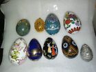 Franklin Mint Collector's  Eggs Figurines Lot of 10 With Stands