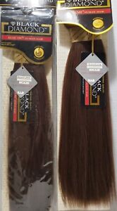 2 packs 14 inch # 4 (brown) BLACK DIAMOND 100 % Remi Human Weave Hair extension
