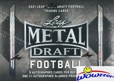 2021 Leaf METAL Draft Football Factory Sealed HOBBY JUMBO Box-10 AUTOS-1/1 PROOF