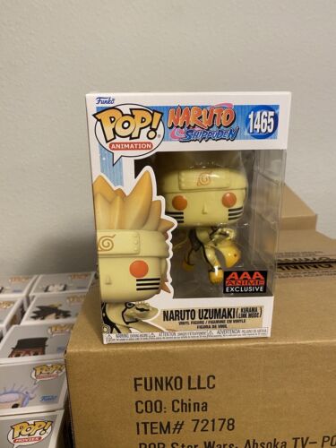 Funko Pop! Naruto Shippuden Uzumaki Kurama Link Mode AAA Exclusive Mint