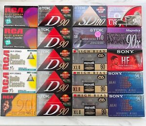 New ListingLot Of 20 Cassette Tapes Maxell TDK Sony RCA Magnetics NEW Sealed