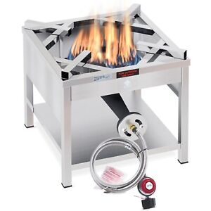 Stainless Steel 200,000 BTU. Single Propane Burner Outdoor Cooking Gas Stove