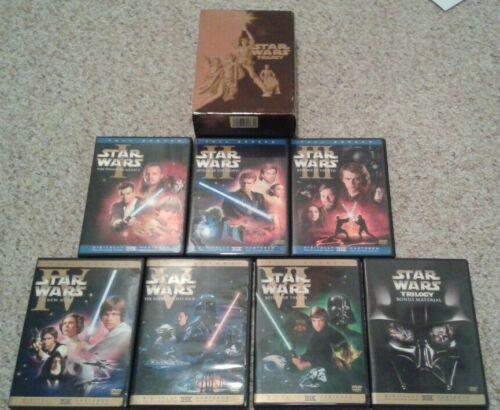 Star Wars 1 thru 6 ~ Prequel Trilogy DVD Set EXCELLENT Full Screen Collection