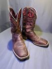 Ariat Mens Crossfire Brown Red Square Toe Cowboy Western Boot Size 11D 10008803
