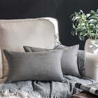 New ListingSoft Textured Linen Burlap Series Decorative Throw Pillow 12