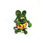 12cm Red Rat Fink Action Figure Movable Toy Model Kid Gift Ornaments No Box