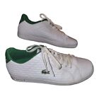 Lacoste Carnaby Shoes Men's Size 13 Leather Sneakers White Green Alligator