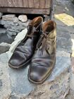 John Varvatos Brown Leather Ankle Chukka Dress Boot. Sz 7. Made In Italy.
