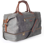 MyMealivos Canvas Weekender Bag, Overnight Travel Carry On Duffel Tote