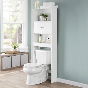 NEW Bathroom Space Saver with 3 Fixed Shelves - White