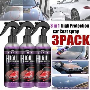 100ML 3 in 1 High Protection Quick Car Coat Ceramic Coating Spray Hydrophobic US
